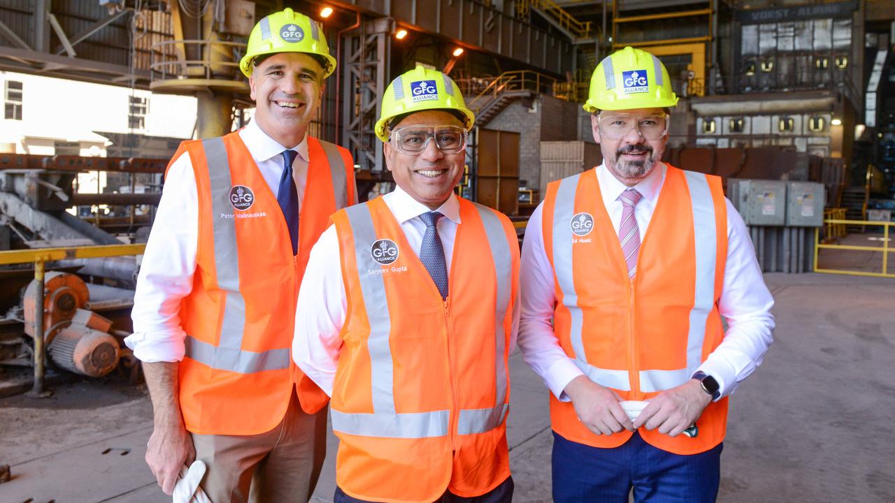 Premier Peter Malinauskas says the government has “grave concern” about the financial challenges facing GFG Alliance in Whyalla and its ability to fund the steelworks’ future. Picture: Brenton Edwards