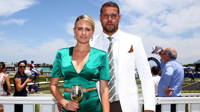 Buddy Franklin and Jesinta Campbell. Picture: Adam Head