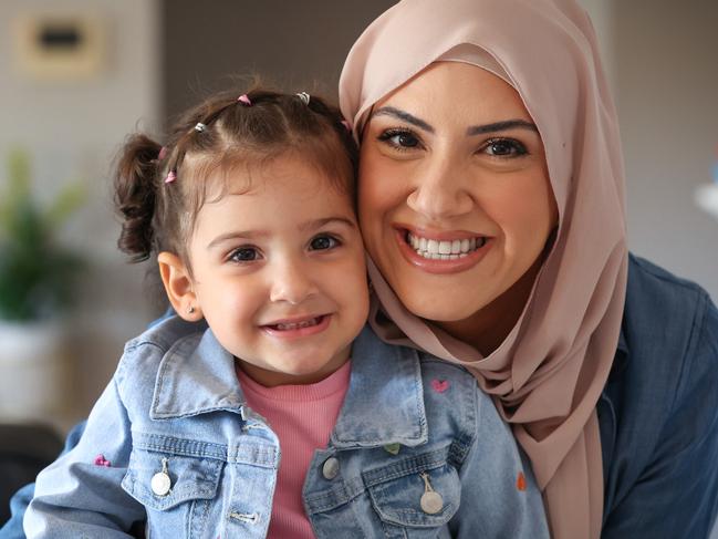 Follow up story on Mya, who turns two next month, and her mum Saada who are part of the Generation Victoria study (GenV). Mya DNA, and other samples (blood, saliva) along with her mum Saada Houli will help with research into the health of Australian for decades to come.                                                             Picture: David Caird