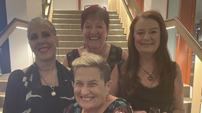 Left to right: Lee Methven, Cheryl Coniglio, Karen Middlecoat. Front: Marilyn Webb attend Bohemian Rhapsody: Queen's Greatest Hits at the Cairns Performing Arts Centre