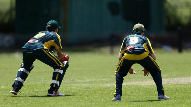 Wests v Newcastle City in the semi-final of the 2024 SG Moore Cup cricket competition at Harker Oval. Picture: Michael Gorton