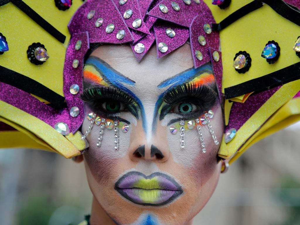 A reveller participates in the XVI Equality March in Santiago to protest against legislative and governmental gridlock on LGBTIQA+ and anti-discrimination issues. Picture: Javier Torres/AFP