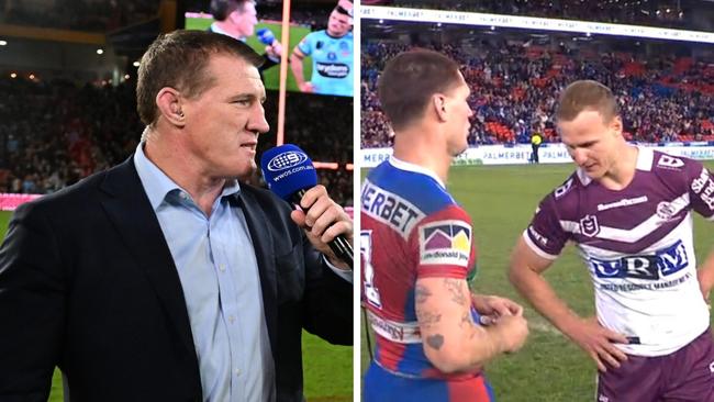Daly Cherry-Evans won the toss. Photo: Fox League.