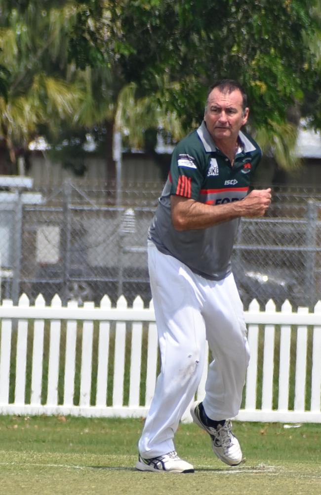 Lloyd Bloomfield bowling in the Mackay Cricket 3rd Grade one day shield semi-finals Pinnacle v Walkerston, Saturday, March 19, 2022. Picture: Tara Miko
