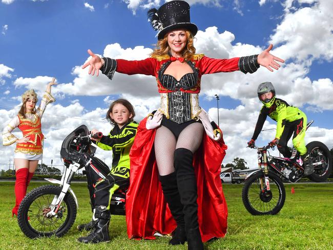 Great Moscow Circus performers (from left) Tianni Weber, Cruz Weber, Diana Holt and Liam Heinzel. Picture: John Gass
