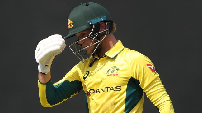 COLOMBO, SRI LANKA - FEBRUARY 12: Jake Fraser-McGurk of Australia  walks off after he was dismissed during the ODI match between Sri Lanka and Australia at R. Premadasa Stadium on February 12, 2025 in Colombo, Sri Lanka. (Photo by Robert Cianflone/Getty Images)