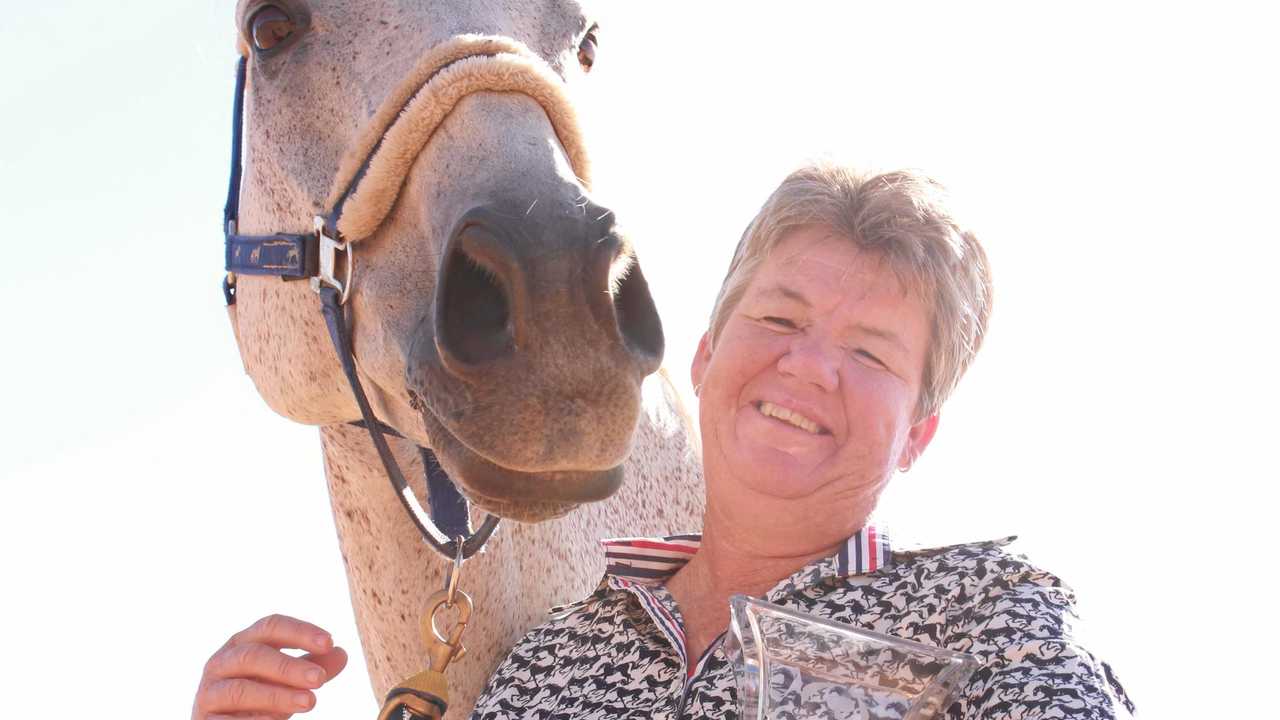 Warwick&#39;s Christine Bradfield with Silver, a beautiful grey gelding. Picture: Marian Faa