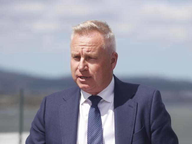 Tasmanian Premier Jeremy Rockliff press conference at The Tasman Hobart after calling an election for March 23rd. Picture: Nikki Davis-Jones