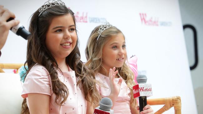 Sophia Grace (left) and Rosie during their 2014 Australian tour. Picture: Jamie Hanson