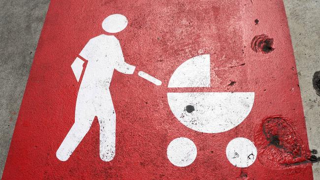 A Brisbane man claims to have been choked by another man over a parental parking saga at a shopping centre.