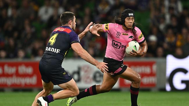 Jarome Luai has dared people to write the Panthers off after a couple of losses to the Storm in the regular season. Picture: Quinn Rooney/Getty Images