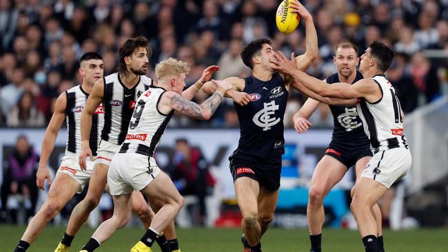 Adam Cerra starred for the Blues. Picture: Dylan Burns/AFL Photos