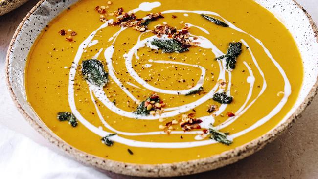 Vegan pumpkin soup. Picture: Ellie Bullen