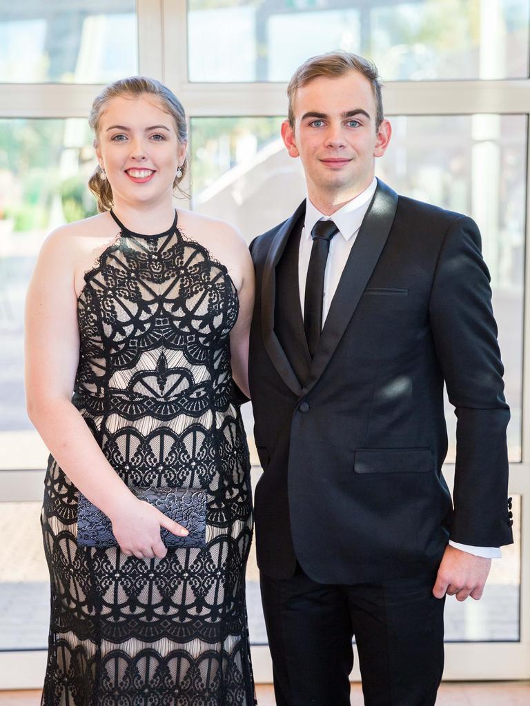 Eva Batey and Lachlan Saunders at the 2016 St Philip’s College year twelve graduation and valedictory dinner. Photo: EMMA MURRAY / NT NEWS