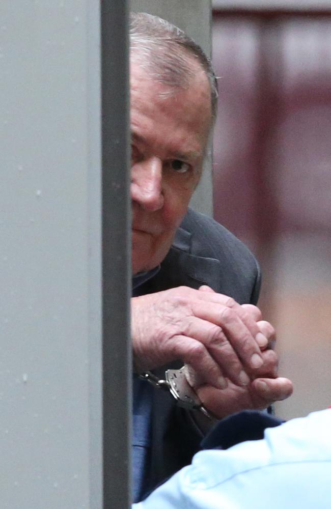 Gregory Keith Davies arrives at the Supreme Court in a prison van. Picture: David Crosling/AAP