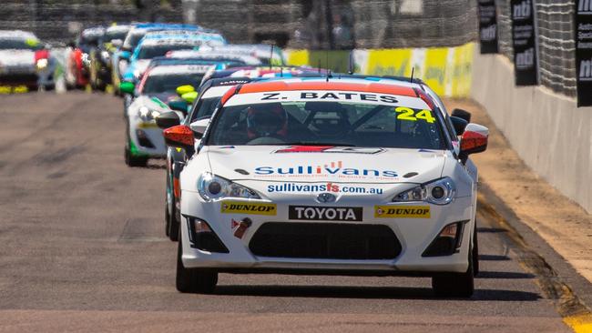 Zach Bates competed in Super 2 last year after racing in the Toyota 86 Series (pictured). Picture: Rhys Vandersyde