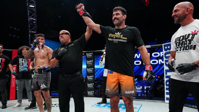 Hobart’s Rob Wilkinson won $1.5m after claiming the 2022 Professional Fighters League Light Heavyweight World Championship in New York in November. Picture: Courtesy of PFL