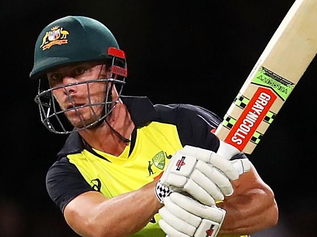 SYDNEY, AUSTRALIA - FEBRUARY 03:  Chris Lynn of Australia bats during game one of the International Twenty20 series between Australia and New Zealand at Sydney Cricket Ground on February 3, 2018 in Sydney, Australia.  (Photo by Mark Kolbe/Getty Images)