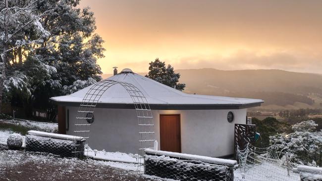 Guests may be lucky enough to enjoy snow at the The Roundhouses during winter. Picture: Supplied.