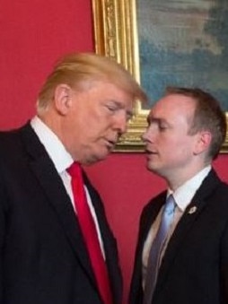 Cliff Sims and Donald Trump. Picture: Supplied