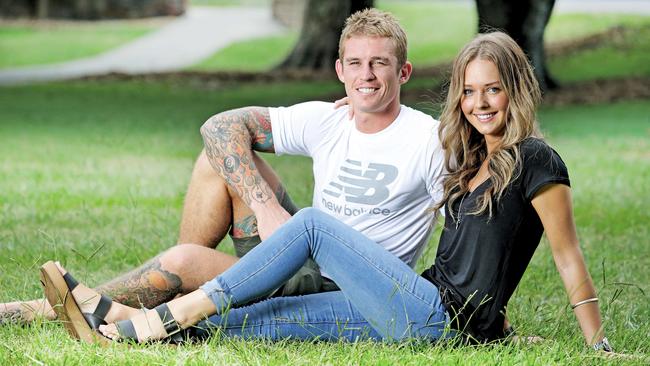 Dayne Beams and wife Kelly. Picture: Luke Marsden.