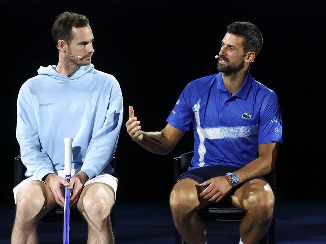 The pairing of Novak Djokovic and Andy Murray seemed unlikely from the start. Picture: DAVID GRAY / AFP