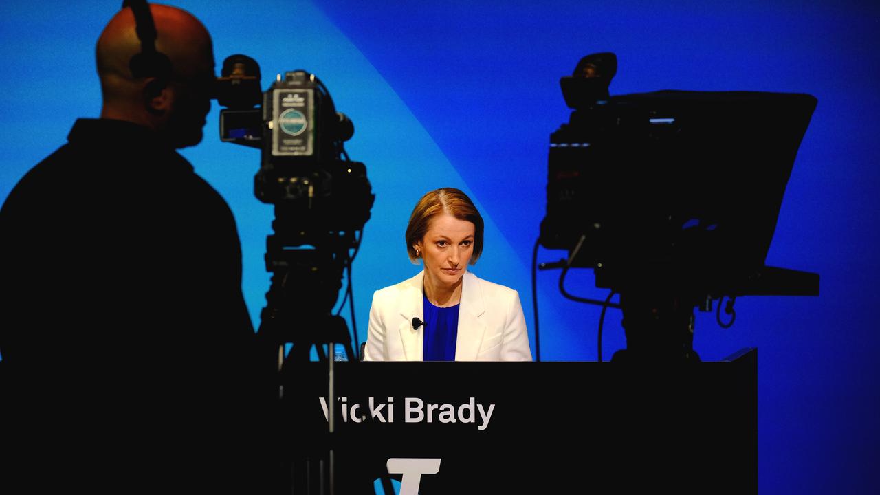 Telstra CEO Vicki Brady said people work better when the choice regarding their working arrangement is theirs. Picture: NCA NewsWire / Luis Ascui