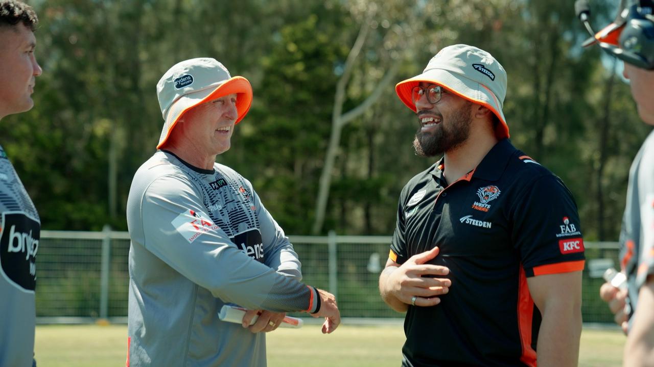 The departure of Isaiah Papali'i could open the door for J’maine Hopgood in the back-row. Picture: Wests Tigers