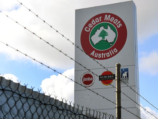 Cedar Meats Australia abattoir in Melbourne remains closed. Picture: AFP.