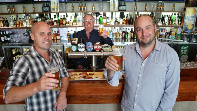 David, Paul and Robert Comiskey at their Eatons Hill Hotel. Picture: Darren England