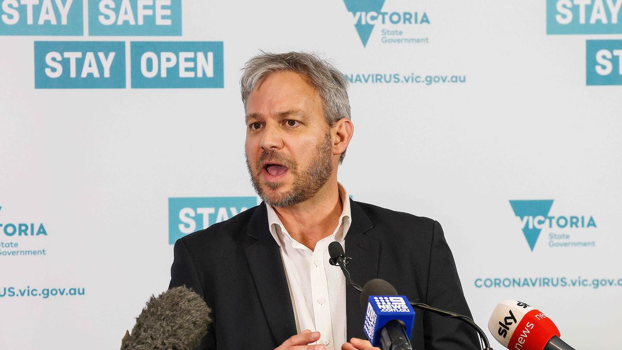 Victorian chief health officer Brett Sutton said this is not time to be complacent about the infectious Indian variant in Melbourne. Picture: NCA NewsWire/ Ian Currie