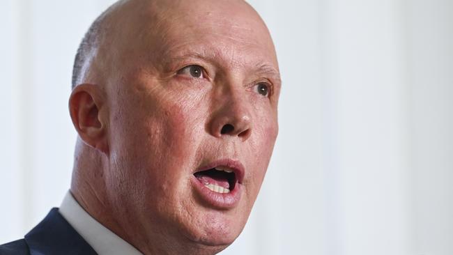 Peter Dutton says no one should be surprised by any conflict. Picture: NCA NewsWire / Martin Ollman