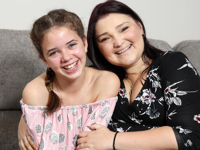 SUNDAY TELEGRAPH - Pictured is Mikayla Wickett 11 with her step-mum Diana. Mikayla is Nominated for a Pride of Australia Medal for saving her step-mum's life. Picture: Tim Hunter.