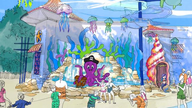 Dreamworld announces $50m upgrade. New Splash Pad Artists Impression