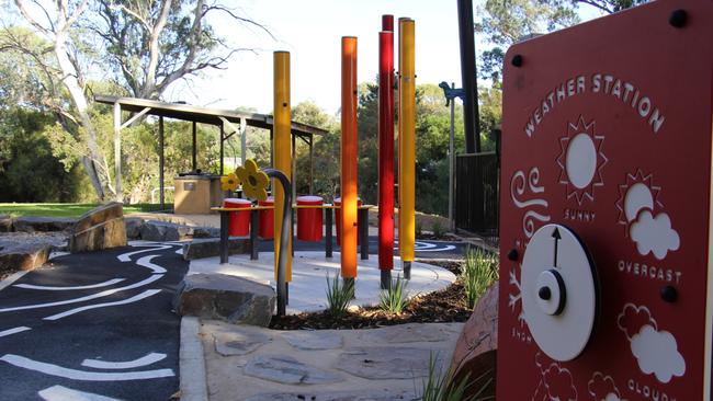 The space includes communication board with braille and symbols to promote connection between different ability levels. Picture: Town of Gawler