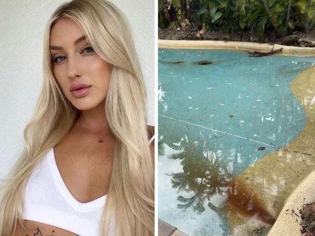 MAFS bride Samantha Moitzi has been shocked when she saw a dirty lagoon for her luxury birthday stay. Picture: Samantha Moitzi