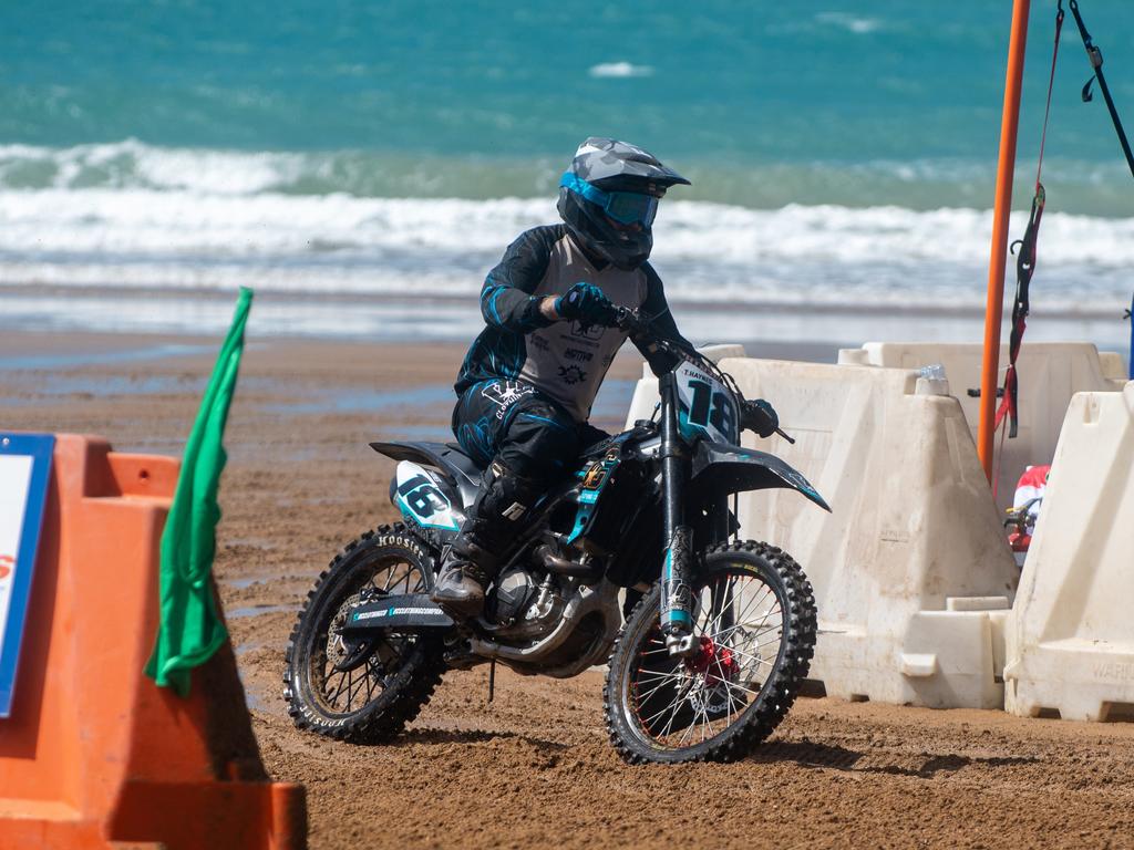 Tyler Haynes at Motorcycle Beach Races at Grasstree Beach Sunday 27 August 2023 Picture: Michaela Harlow