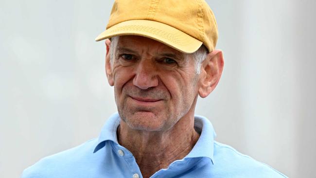 Red Bull Racing's technical chief Adrian Newey arrives in the pits of the Circuit de Monaco before the second practice session of the Formula One Monaco Grand Prix on May 24, 2024, two days ahead of the race. (Photo by ANDREJ ISAKOVIC / AFP)