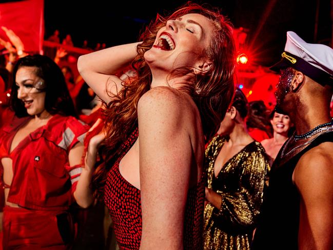 Scarlet Night is a highlight of Virgin Voyages cruises.