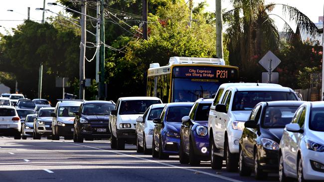 Traffic on Lytton Road, East Brisbane. Picture: Patria Jannides