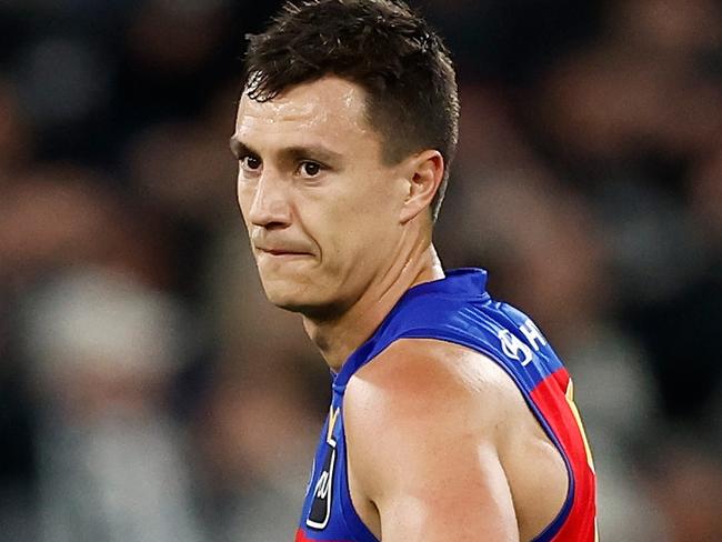 MELBOURNE, AUSTRALIA - AUGUST 17: Hugh McCluggage of the Lions looks dejected after a loss during the 2024 AFL Round 23 match between the Collingwood Magpies and the Brisbane Lions at The Melbourne Cricket Ground on August 17, 2024 in Melbourne, Australia. (Photo by Michael Willson/AFL Photos via Getty Images)