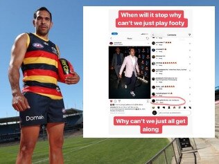 Indigenous AFL star Eddie Betts has been subjected to a racist slur on social media.