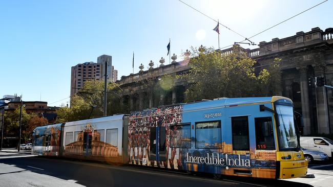 An alliance of business, government and academia has backed a push for a 1km tram extension along North Tce to East Tce. Photo Roy Van Der Vegt