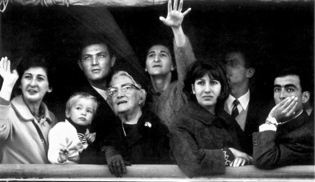 The late 60s and 1970s saw huge immigration. Pictured are European migrants arriving by boat in Sydney in 1966. Picture: David Moore