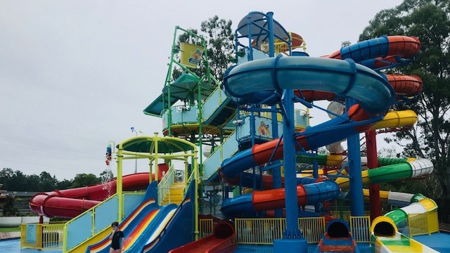 The water park at the Big4 Holiday Park in Helensvale.