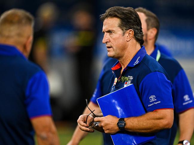 Luke Beveridge has hit back at Sam Draper. Picture: Daniel Carson/AFL Photos via Getty Images.