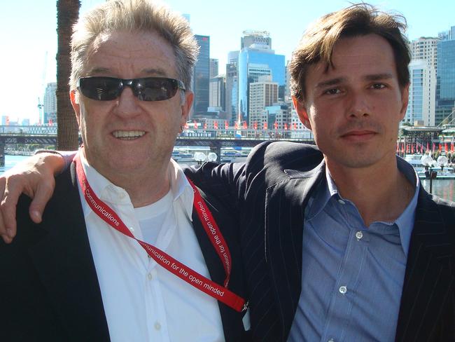 Former boss of Warner Music International Peter Ikin (L) with his gay lover Alex Despallieres in undated copy photo.