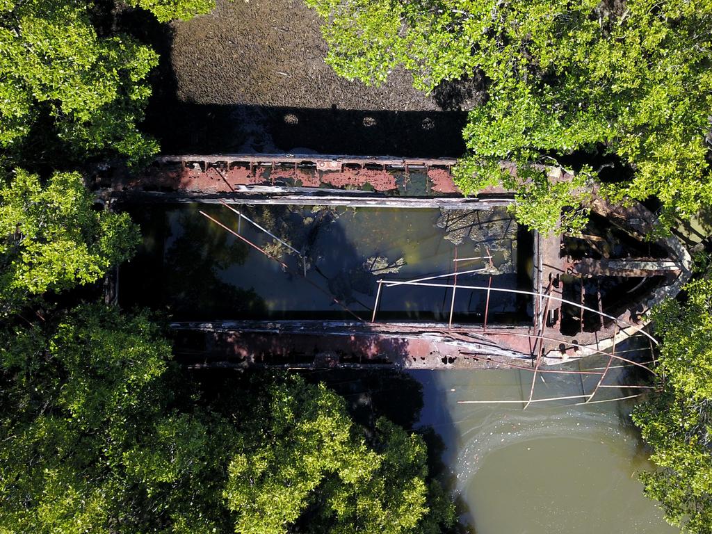 Shipwrecks in Homebush Bay. Picture: Toby Zerna