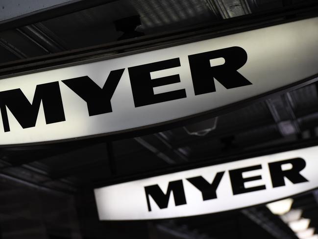 Stock images of Myer's Pitt Street Mall store in Sydney, Thursday, March 16, 2017.  (AAP Image/Dean Lewins) NO ARCHIVING