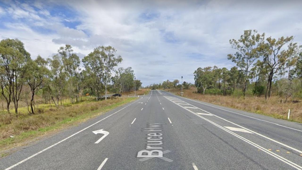 The Daisy Dell Rd and Bruce Hwy intersection at Boronen where a motorcyclist is reported to have crashed.